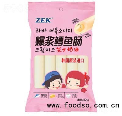 ZEK爆漿奶油芝士鱈魚腸125g