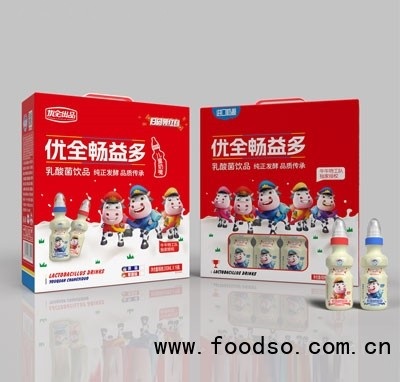 優(yōu)全暢益多發(fā)酵乳酸菌飲品200ml×16瓶