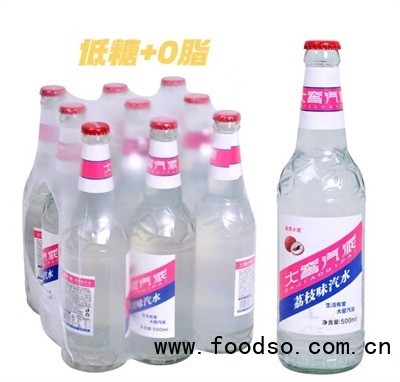 大窯汽派碳酸飲料荔枝味汽水500ml瓶裝