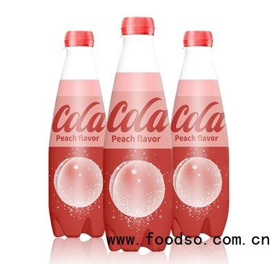 晃動(dòng)水蜜桃味400ml碳酸可樂(lè)夏天清爽飲品