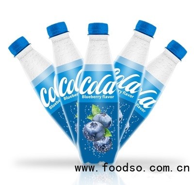 晃動(dòng)藍(lán)莓味400ml碳酸可樂(lè)夏天清爽飲品