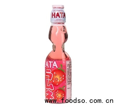 哈塔波子汽水200ml草莓味網(wǎng)紅爆珠彈珠飲料