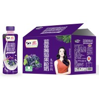 浩明藍(lán)莓葡萄果粒奶乳味飲